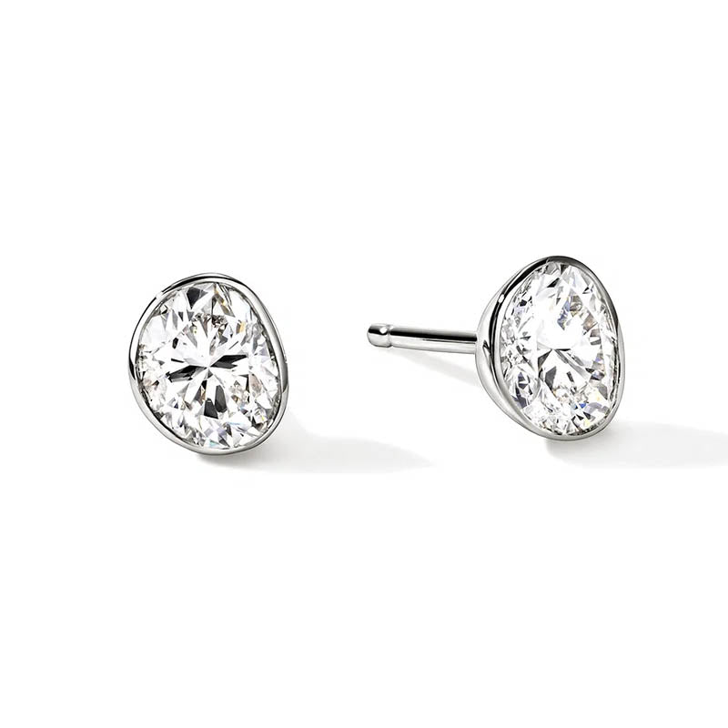 John Hardy Sterling Silver Lovestruck Stud Diamond Earrings