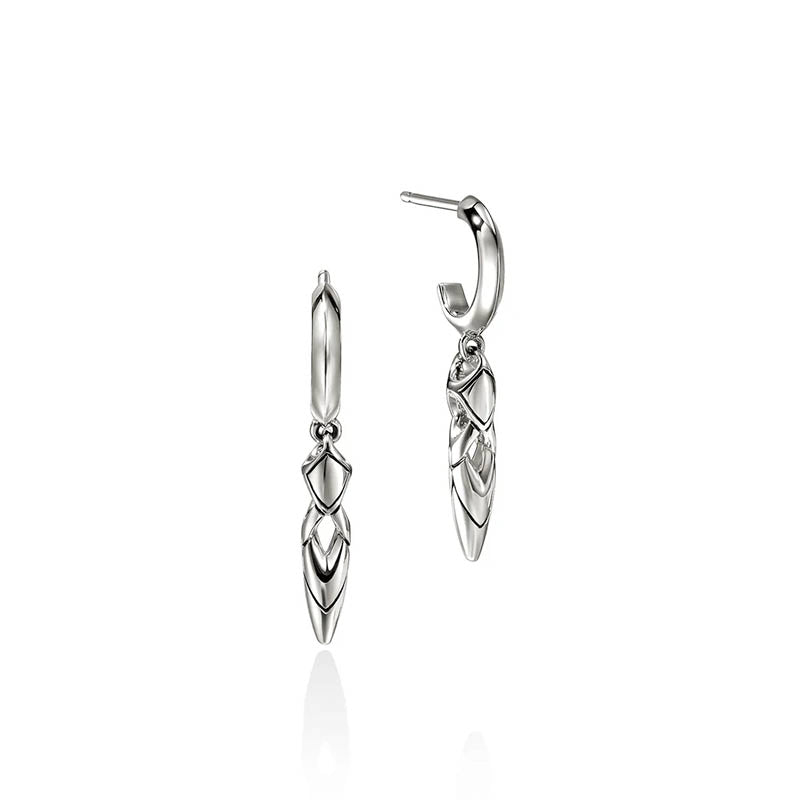 John Hardy Sterling Silver Naga Drop Earrings