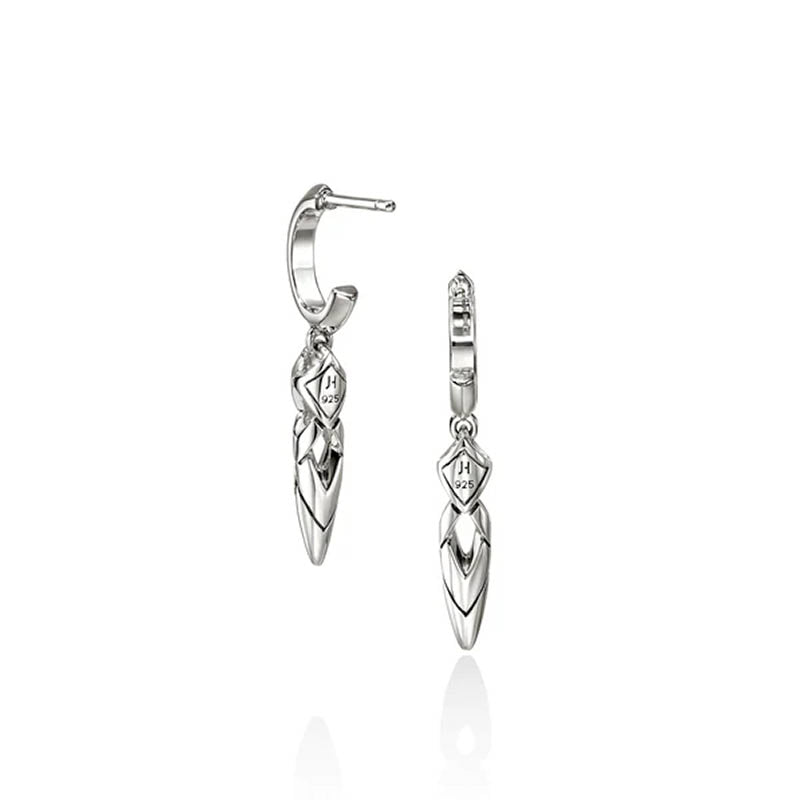 John Hardy Sterling Silver Naga Drop Earrings