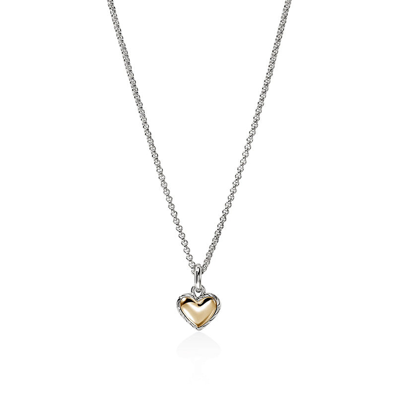 John Hardy Sterling Silver & Yellow Gold Essentials Heart Pendant
