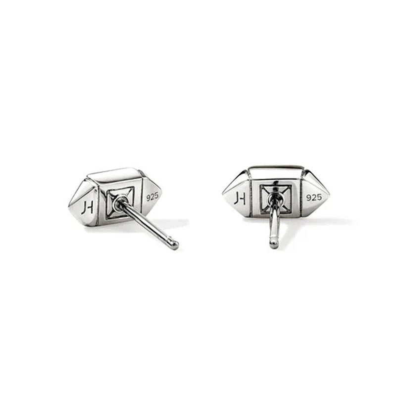 John Hardy Sterling Silver & Diamond 5mm Icon Stud Earrings