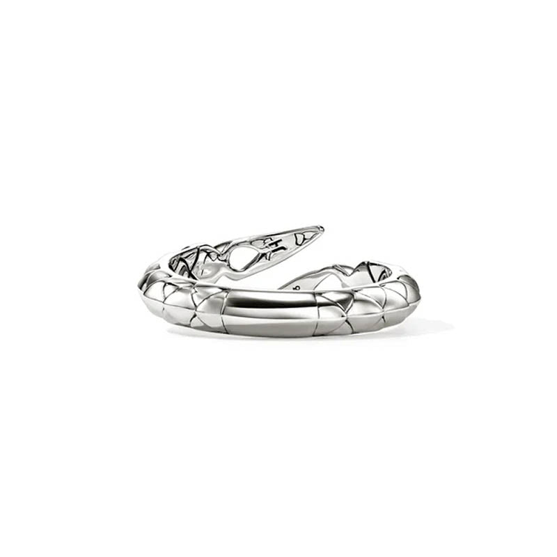John Hardy Sterling Silver & Diamond Naga Ring