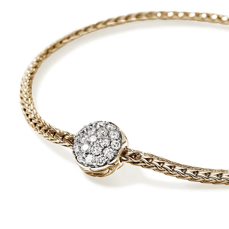 John Hardy Yellow Gold & Diamond Essentials Pavé Bracelet