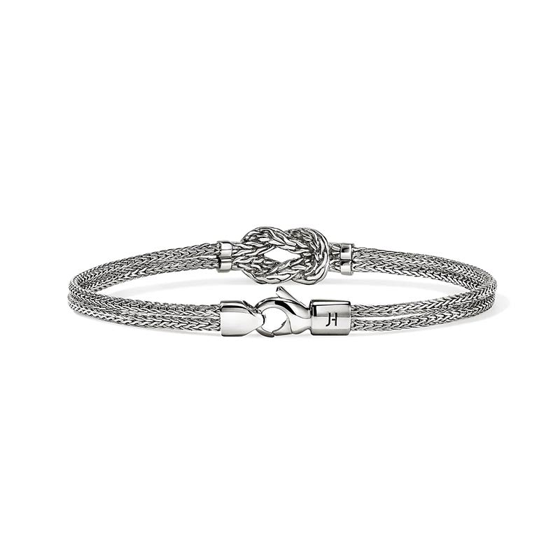 John Hardy Sterling Silver & Diamond Love Knot Bracelet