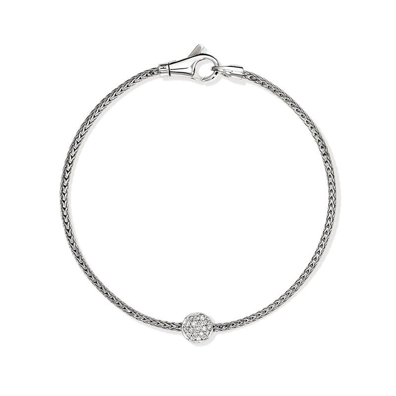 John Hardy Sterling Silver & Diamond Essentials Pavé Bracelet