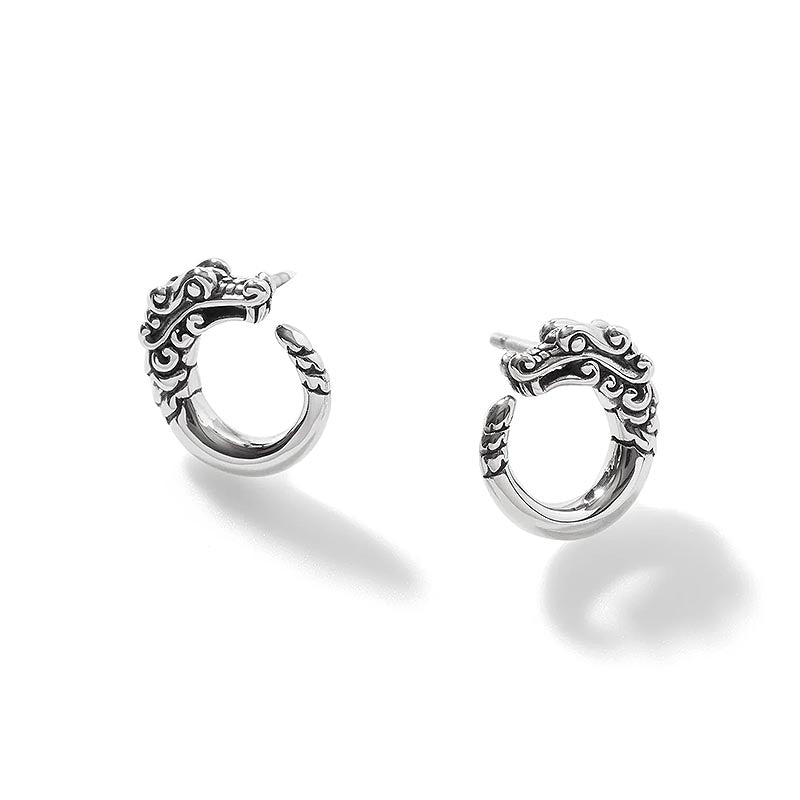 John Hardy Sterling Silver Naga Earrings