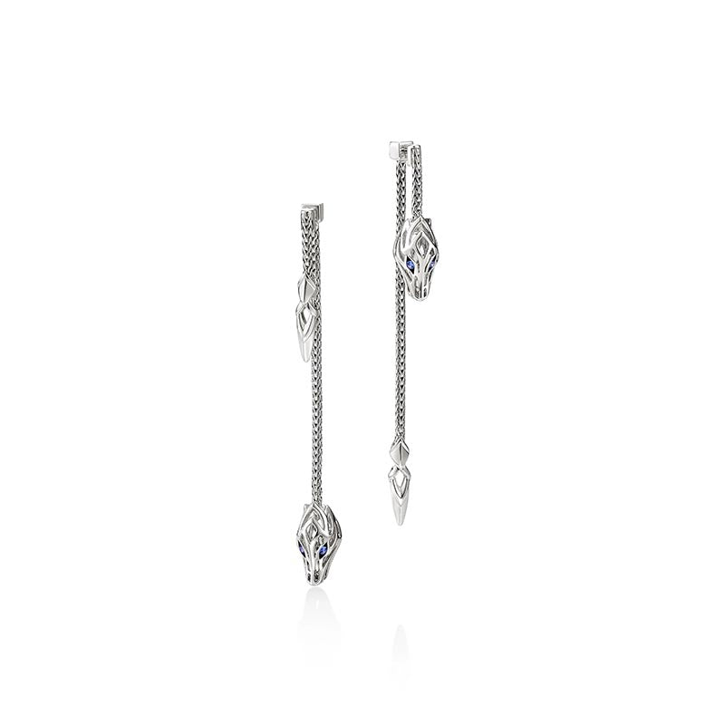 John Hardy Sterling Silver Naga Drop Earrings