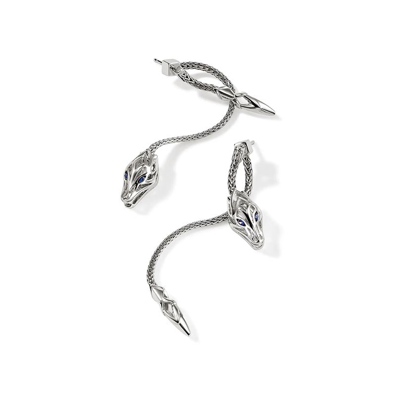 John Hardy Sterling Silver Naga Drop Earrings