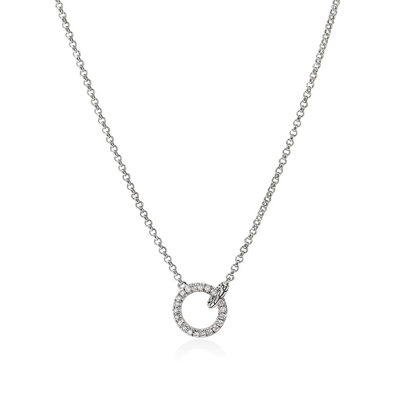 John Hardy Sterling Silver Essentials Pavé Diamond Necklace