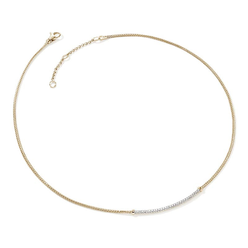 John Hardy Yellow Gold & Pavé Diamond Essentials Necklace