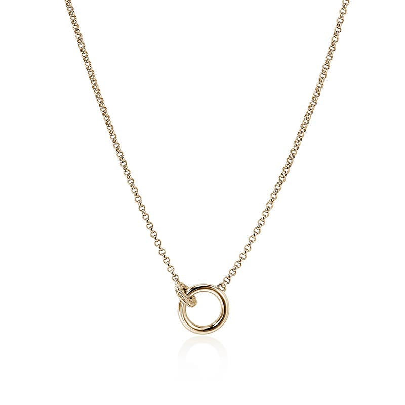 John Hardy Yellow Gold Essentials Pave Diamond Necklace