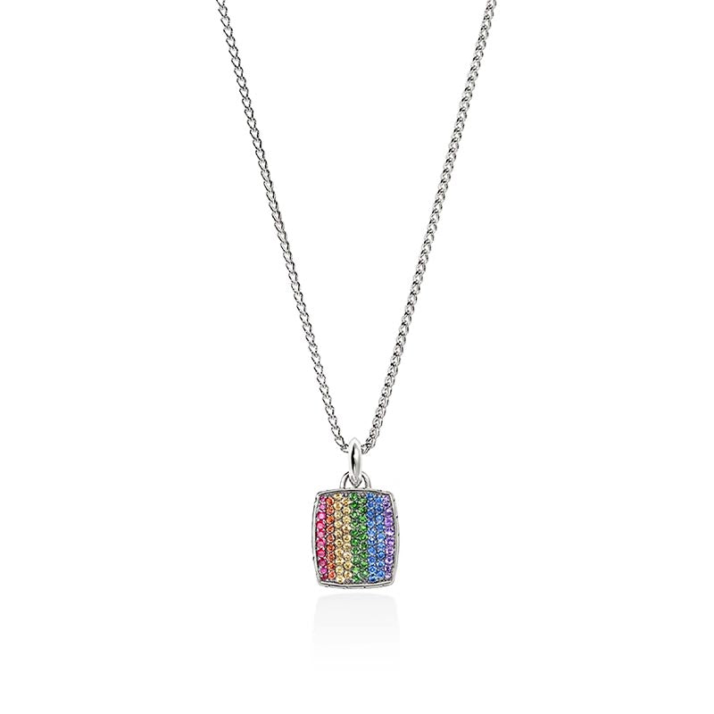 John Hardy Sterling Silver Rainbow Tag Necklace