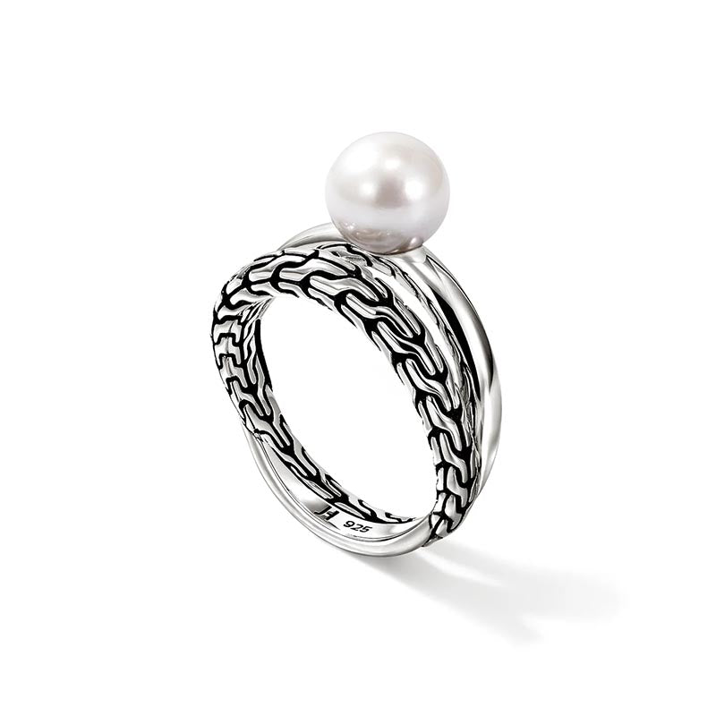 John Hardy Sterling Silver Essentials Pearl Ring