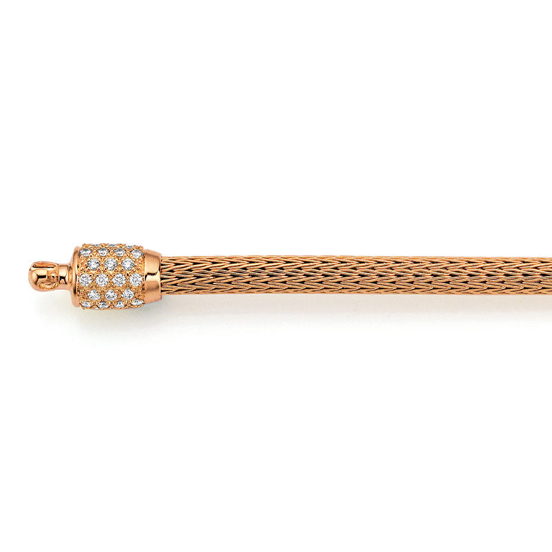 Jörg Heinz 3mm Rose Gold & Diamond Wheat Chain