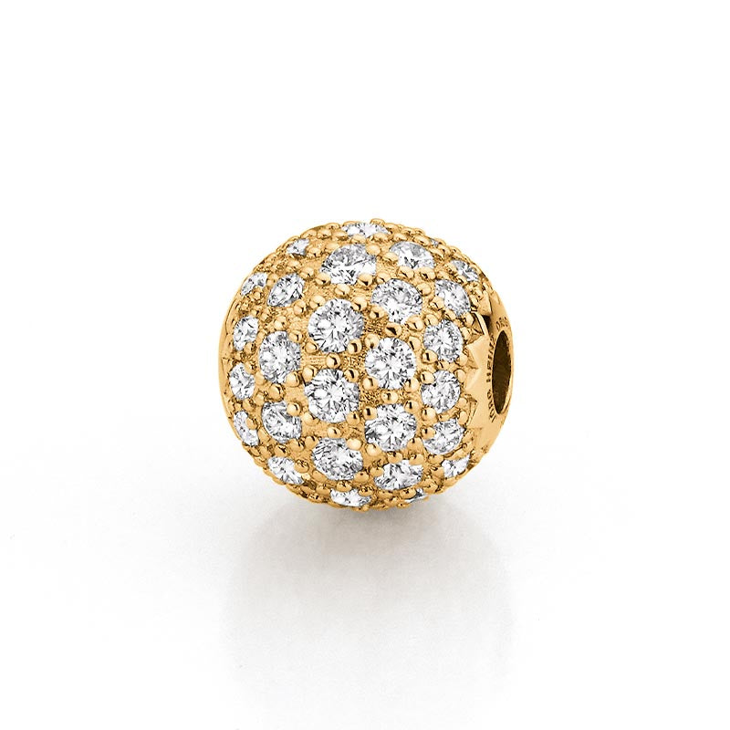 Jörg Heinz 10mm Yellow Gold & Diamond Ball Clasp