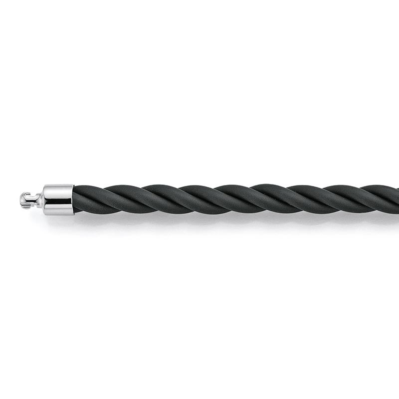 Jörg Heinz 5mm Twisted Black Rubber Chain