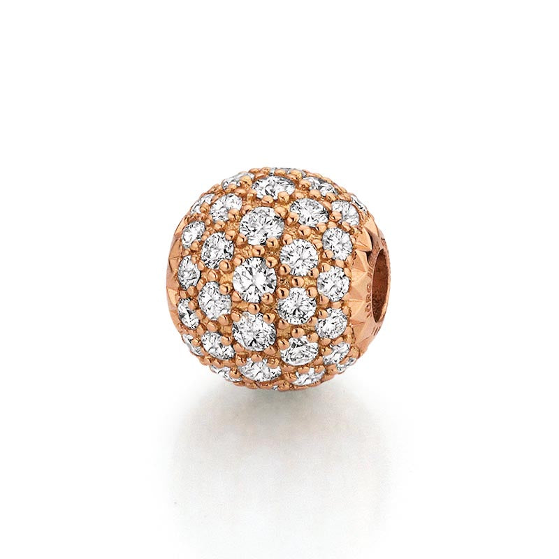 Jörg Heinz 9mm Rose Gold & Diamond Ball Clasp