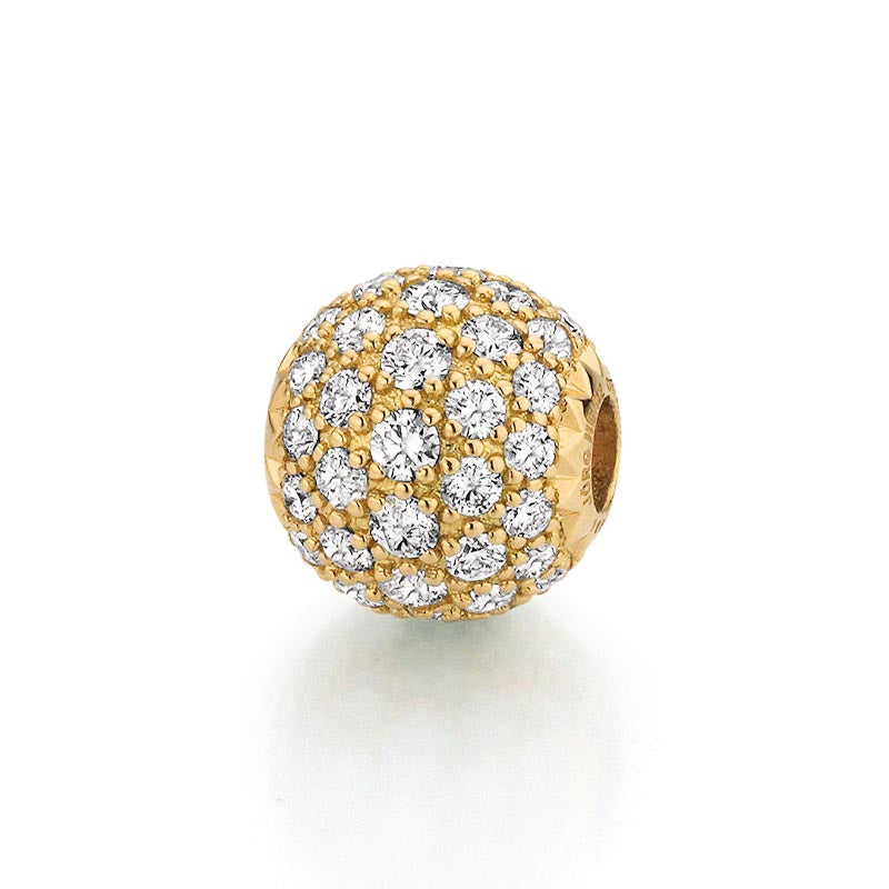 Jörg Heinz 9mm Yellow Gold & Diamond Ball Clasp