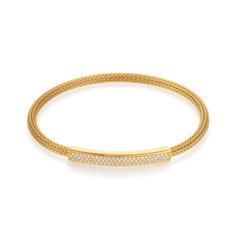Jörg Heinz Yellow Gold & Diamond Infinity Flex Bracelet