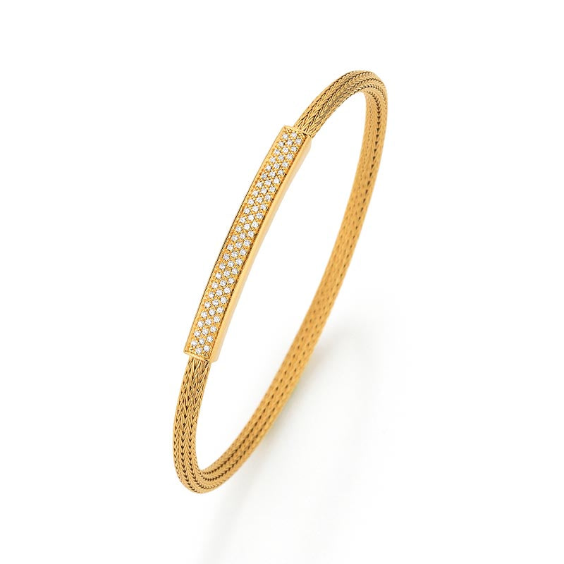 Jörg Heinz Yellow Gold & Diamond Infinity Flex Bracelet