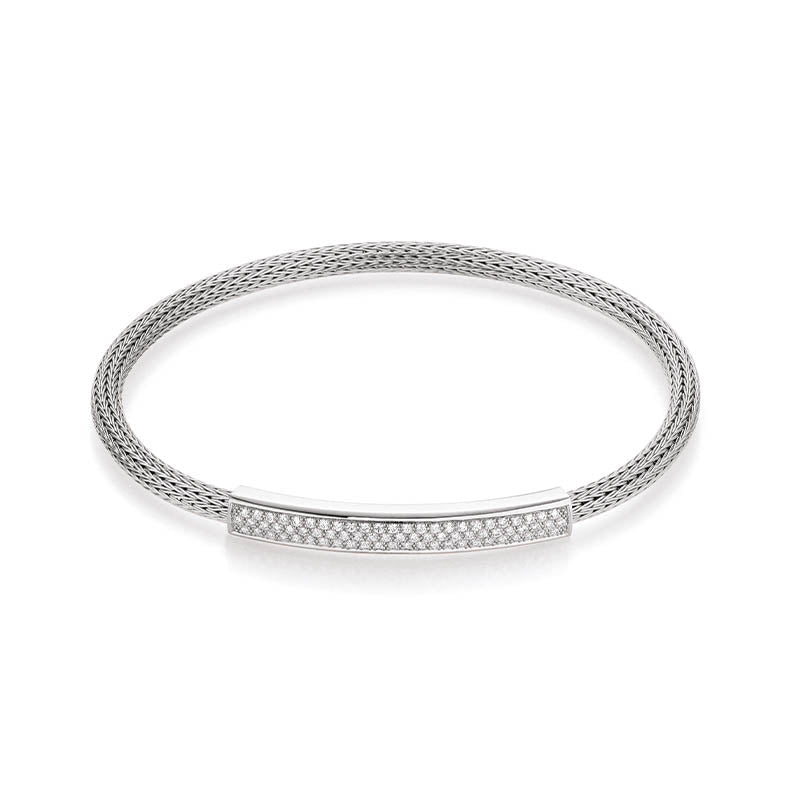 Jörg Heinz Pavé Diamond White Gold Infinity Flex Bracelet