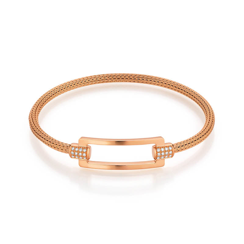 Jörg Heinz Rose Gold & Diamond Infinity Flex Frame Bracelet
