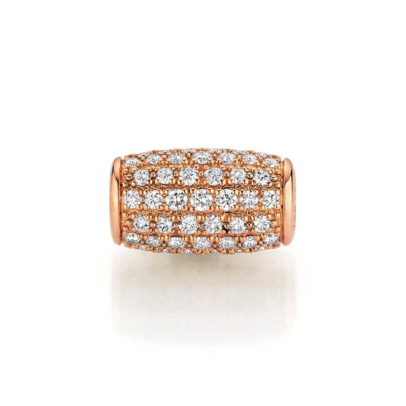 Jörg Heinz Rose Gold Diamond Tube Clasp