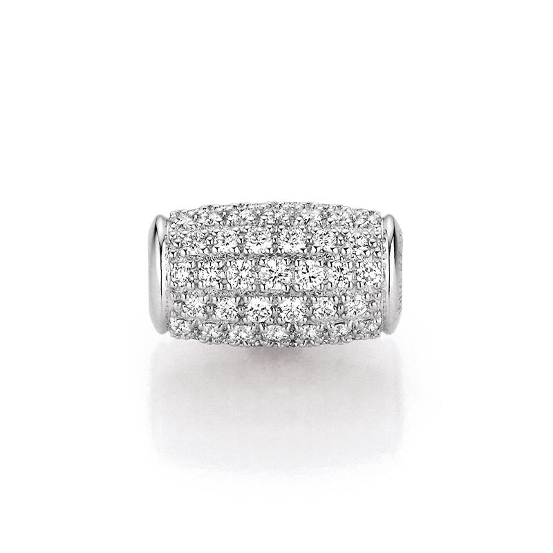 Jörg Heinz White Gold & Diamond Tube Clasp