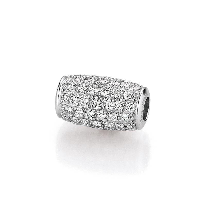 Jörg Heinz White Gold & Diamond Tube Clasp