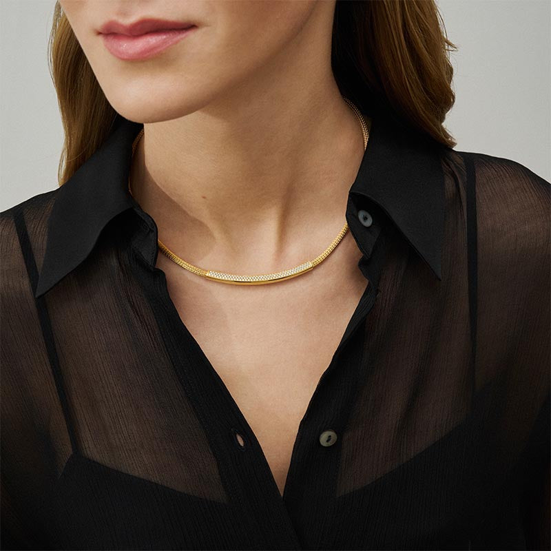 Jörg Heinz Yellow Gold & Diamond Infinity Necklace