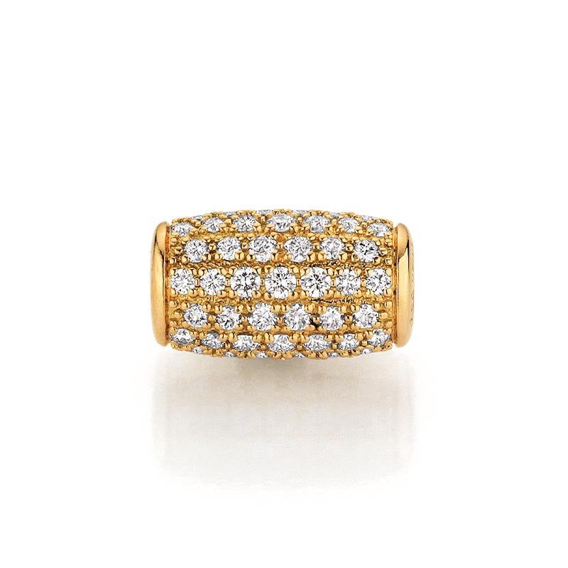 Jörg Heinz Yellow Gold Diamond Tube Clasp