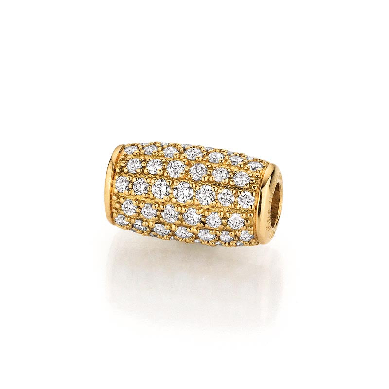 Jörg Heinz Yellow Gold Diamond Tube Clasp