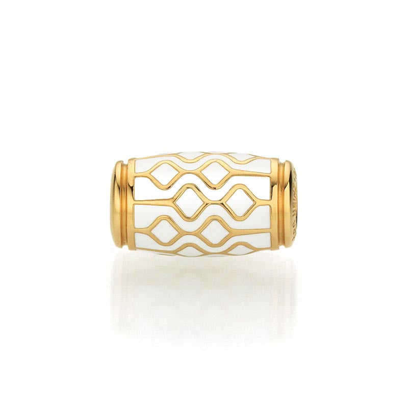 Jörg Heinz Yellow Gold & Pattern Enamel Barrel Clasp