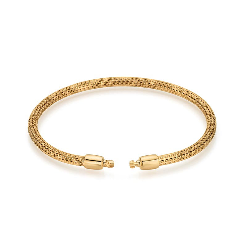 Jörg Heinz Yellow Gold Mesh Flex Bracelet