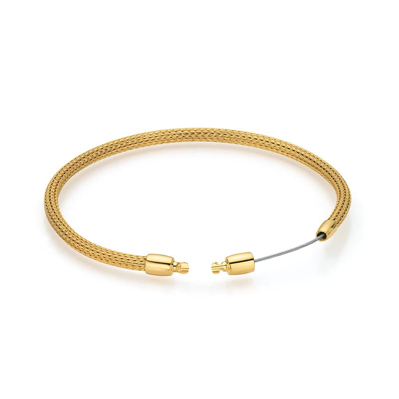 Jörg Heinz Yellow Gold Mesh Flex Bracelet
