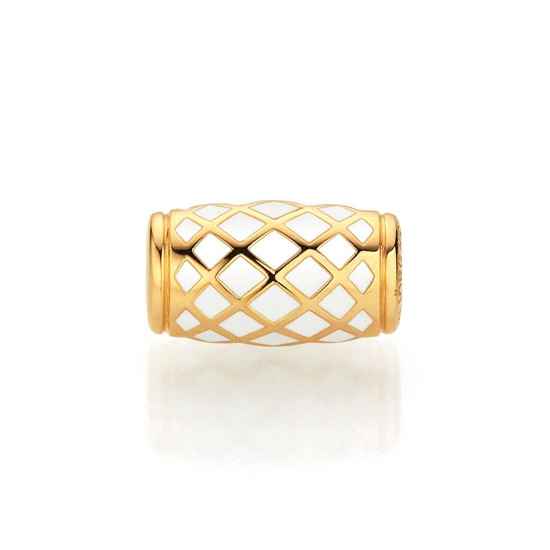 Jörg Heinz Yellow Gold & Rhombus Enamel Barrel Clasp
