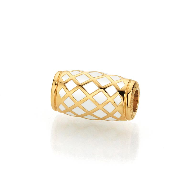 Jörg Heinz Yellow Gold & Rhombus Enamel Barrel Clasp