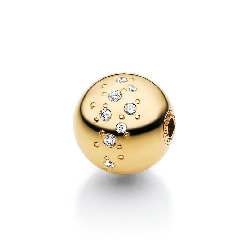 Jörg Heinz Yellow Gold Round Diamond 13mm Ball Clasp