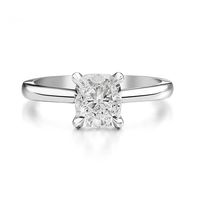KNAR Signature 1.4ct Cushion Cut Diamond Engagement Ring with Hidden Halo