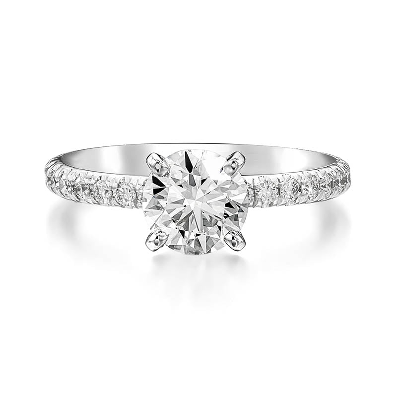 KNAR Signature White Gold 1.22ct Round Diamond Engagement Ring