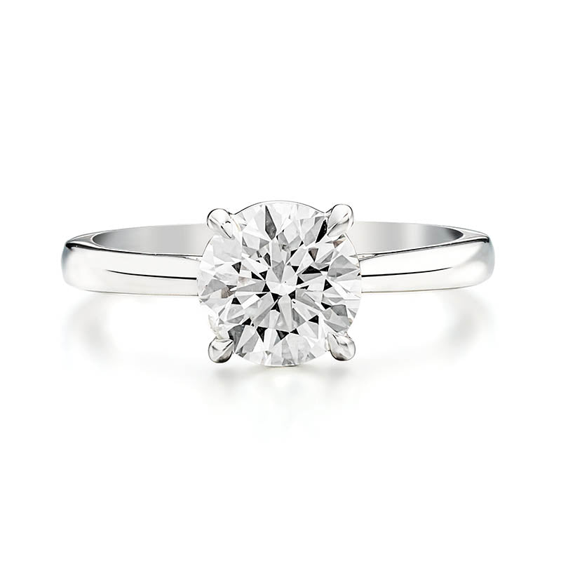KNAR Signature White Gold 1.63ct Round Diamond Engagement Ring