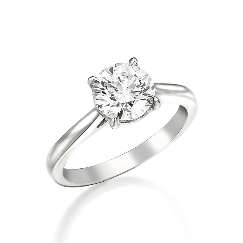 KNAR Signature White Gold 1.63ct Round Diamond Engagement Ring