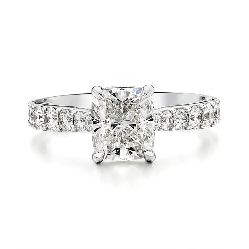 KNAR Signature White Gold 1.82ct Cushion Cut Diamond Engagement Ring