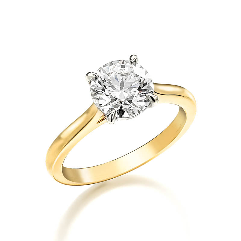 KNAR Signature Yellow Gold 1.58ct Round Diamond Engagement Ring