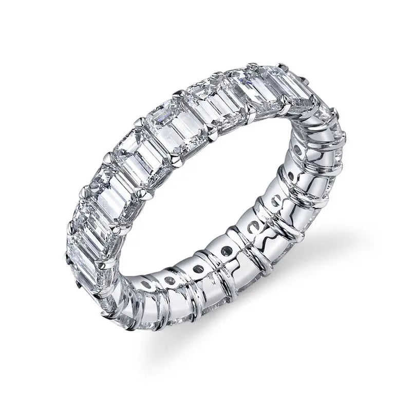Kaynar Rings Knar Signature Emerald-Cut Diamond Eternity Ring