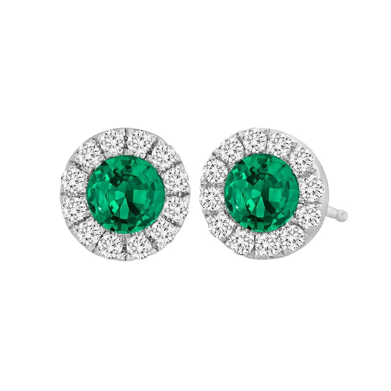 Knar Signature White Gold Emerald & Diamond Earrings