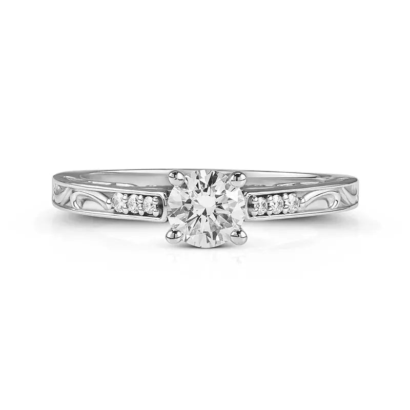 Knar Signature Vintage Inspired Diamond Engagement Ring