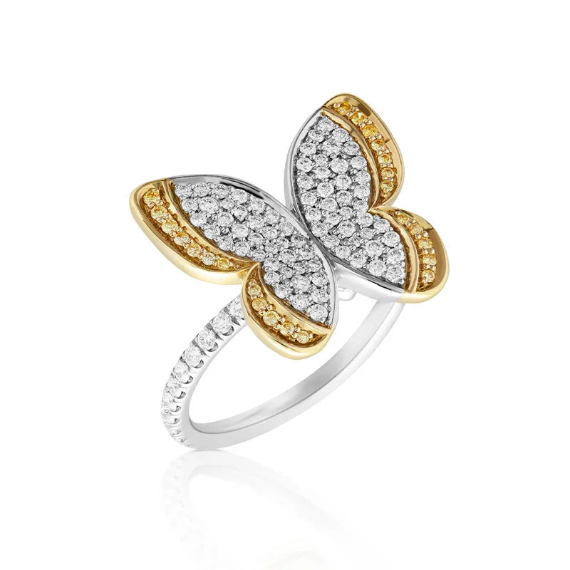 Knar Signature Yellow Diamond Butterfly Ring