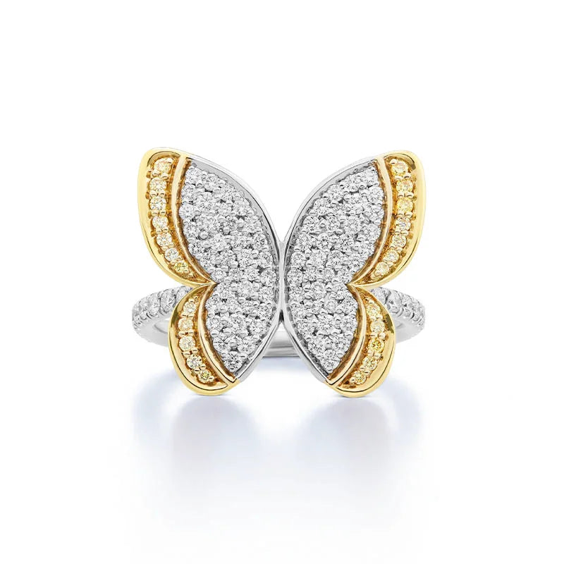 Knar Signature Yellow Diamond Butterfly Ring