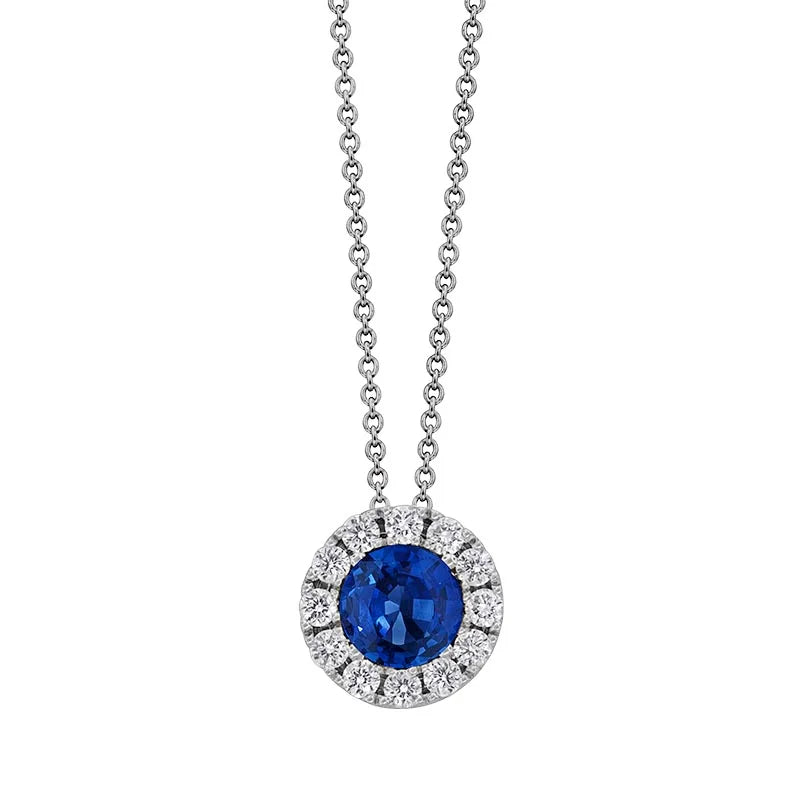 Knar Signature White Gold Blue Sapphire & Diamond Pendant